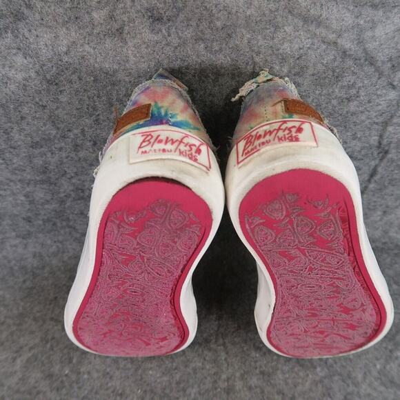 Blowfish Shoes Kids 11 Sneaker High Top Casual Slip On Tie Dye Distressed Canvas - Picture 12 of 13